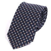 Navy Multicoloured Silk Ties Circles - Tie Doctor