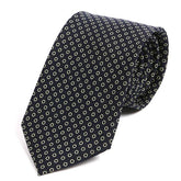 Navy & White Circles Silk Tie - Tie Doctor