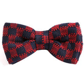 Red Patch Patterned Bow Tie - Tie Doctor