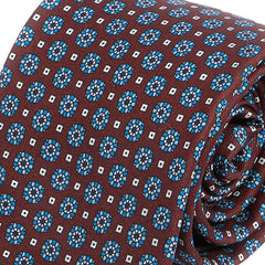Rocco Brown Mini Medallion Motif Tie - Tie Doctor  