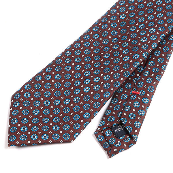 Rocco Brown Mini Medallion Motif Tie - Tie Doctor  