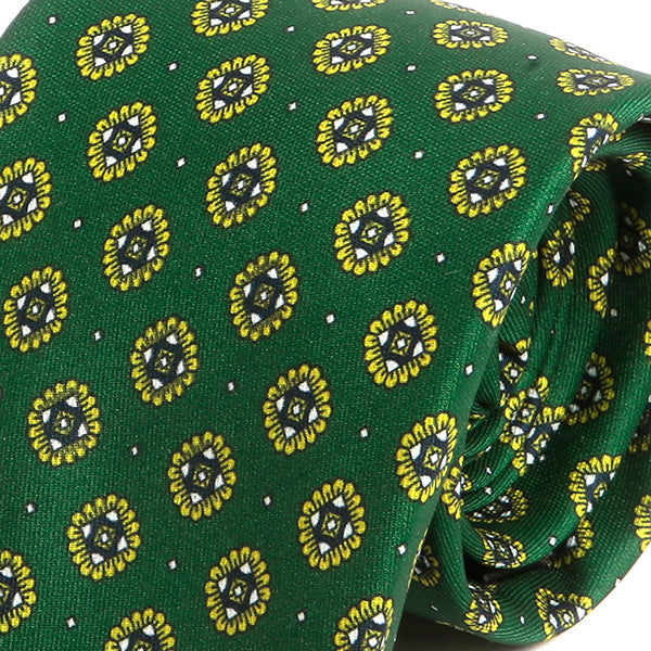 Abramo Green Medallion Motif IMS Tie - Tie Doctor  