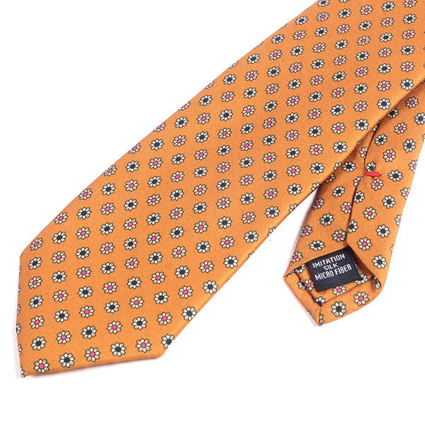 Gold Mini Floral IMS Motif Tie - Tie Doctor  