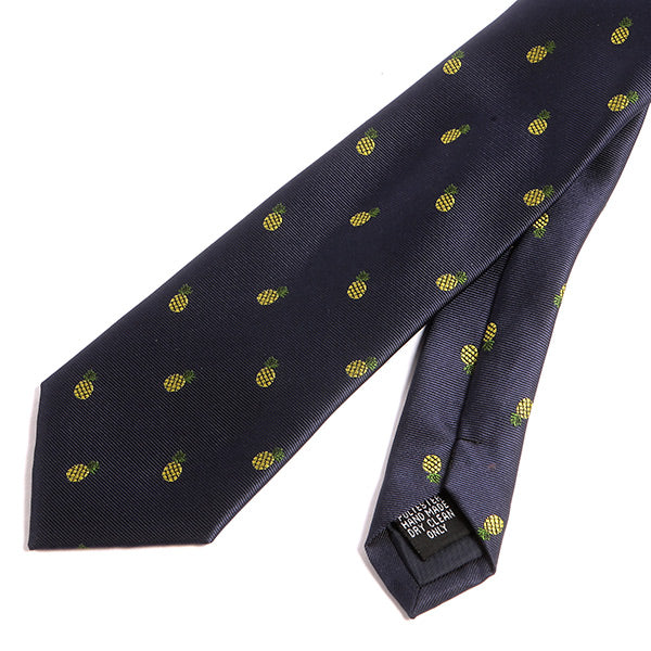 Blue Pineapple Pattern 7cm Ply Tie - Tie Doctor  