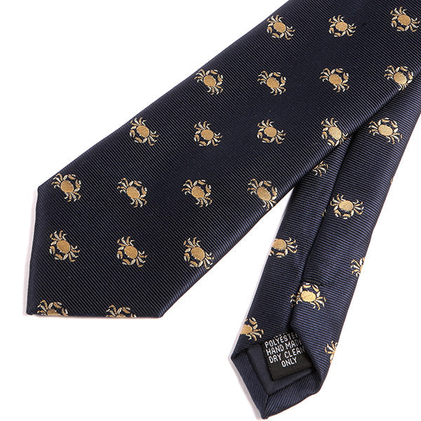 Blue Crab Print Tie - Tie Doctor  