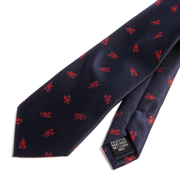Navy Blue Lobster Print Tie - Tie Doctor  