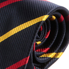 Blue, Red And Yellow Stripe 7.5cm Ply Tie - Tie Doctor  
