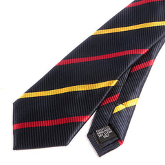 Blue, Red And Yellow Stripe 7.5cm Ply Tie - Tie Doctor  