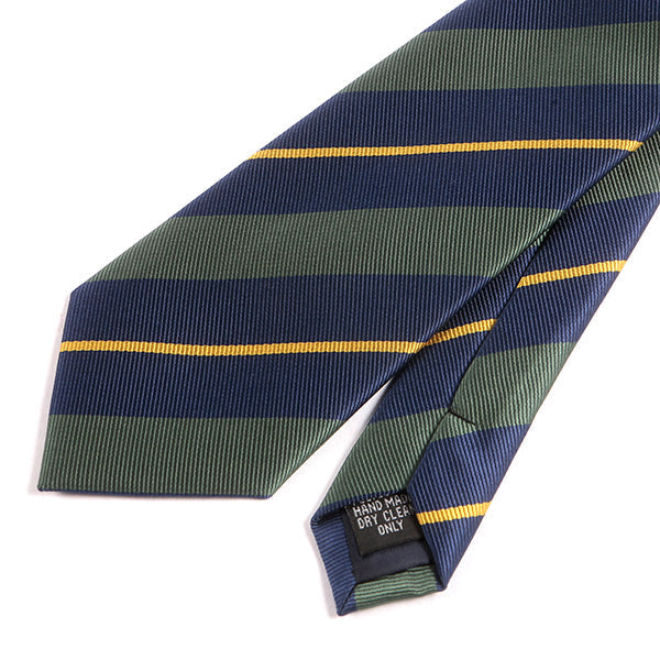 Blue & Green Bold 7cm Ply Striped Tie - Tie Doctor  