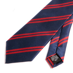 Blue & Red 7cm Ply Striped Tie - Tie Doctor  