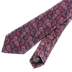 Black & Red Mini Paisley Print Tie - Tie Doctor  