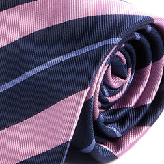 Pink & Blue 7.5cm Ply Stripe Tie - Tie Doctor  
