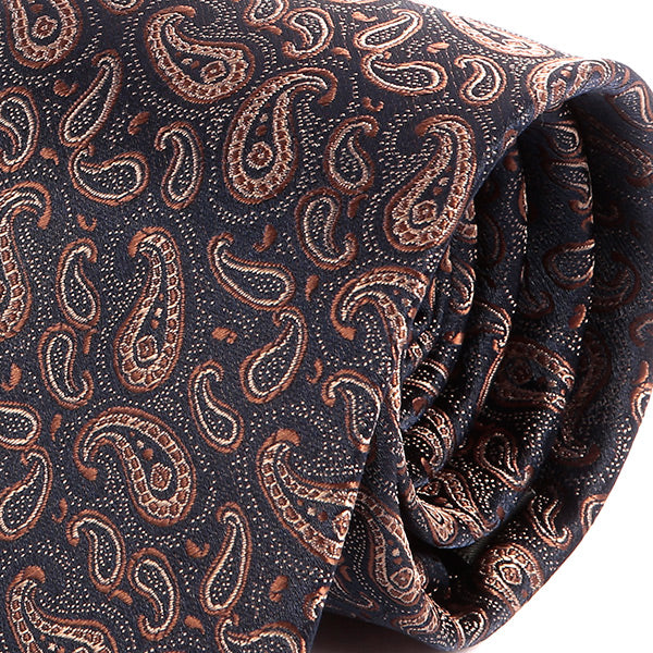 Brown Mini Paisley Print Tie - Tie Doctor  