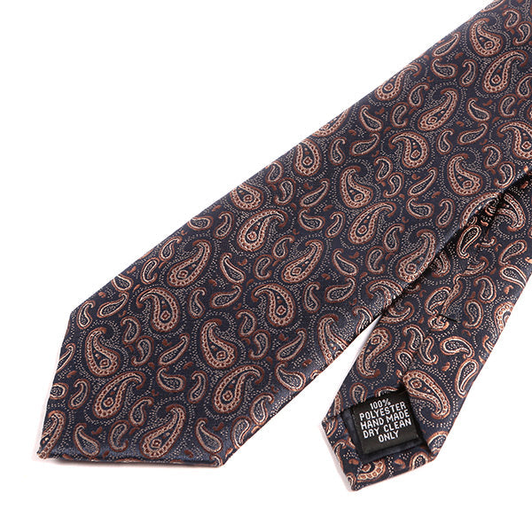 Brown Mini Paisley Print Tie - Tie Doctor  