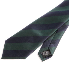 Navy Blue & Green Slim Stripe Tie - Tie Doctor  