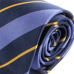 Blue & Yellow 7cm Ply Stripe Tie - Tie Doctor  