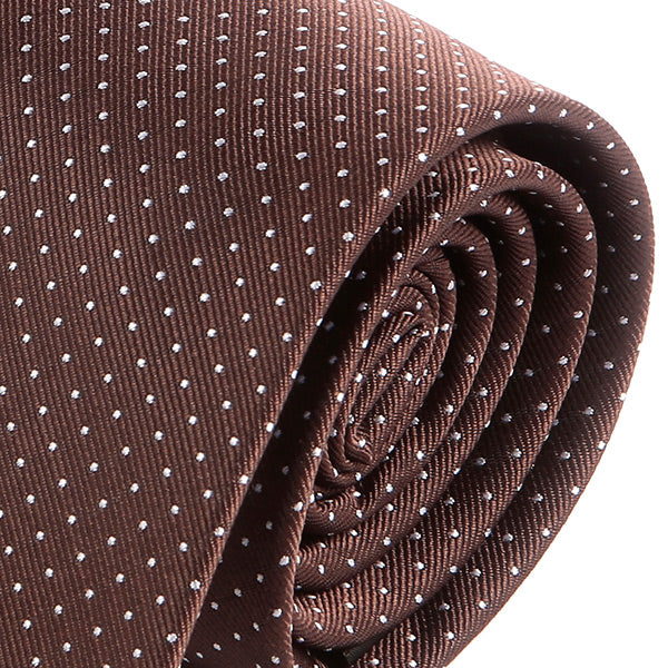 Subtle Brown Mini Dots 7.5cm Ply Tie - Tie Doctor  