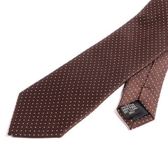 Subtle Brown Mini Dots 7.5cm Ply Tie - Tie Doctor  
