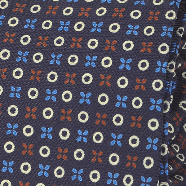 Navy Blue X & O Silk Slim Tie - Tie Doctor  