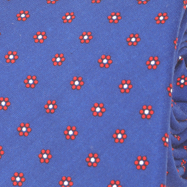Blue Mini Circle Slim Cotton Tie - Tie Doctor  