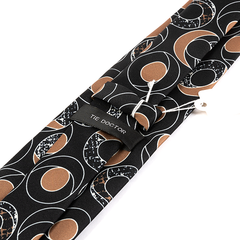 Black Crescent Geometric Tie 8cm