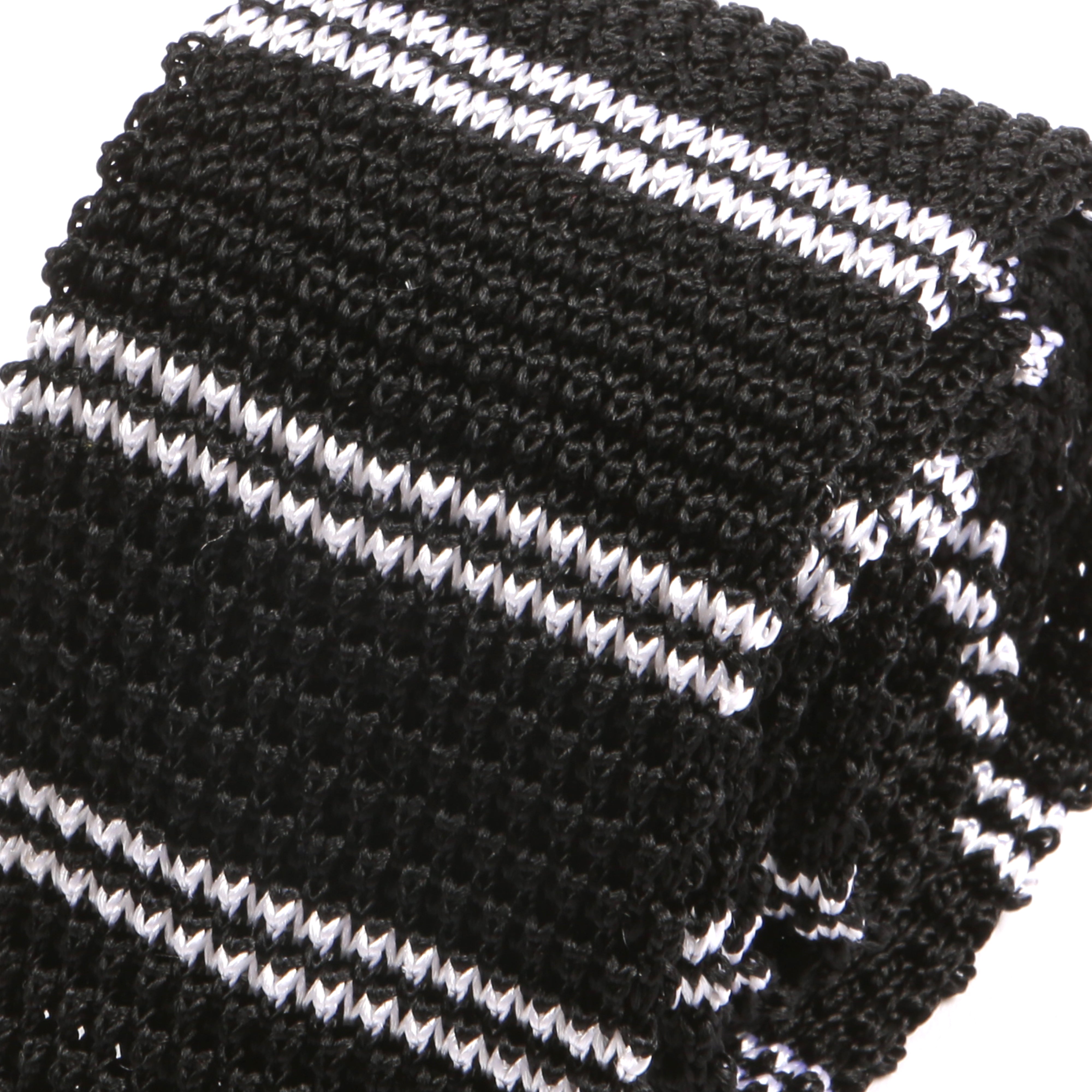 Black Kent Silk Knitted Tie - Tie Doctor  