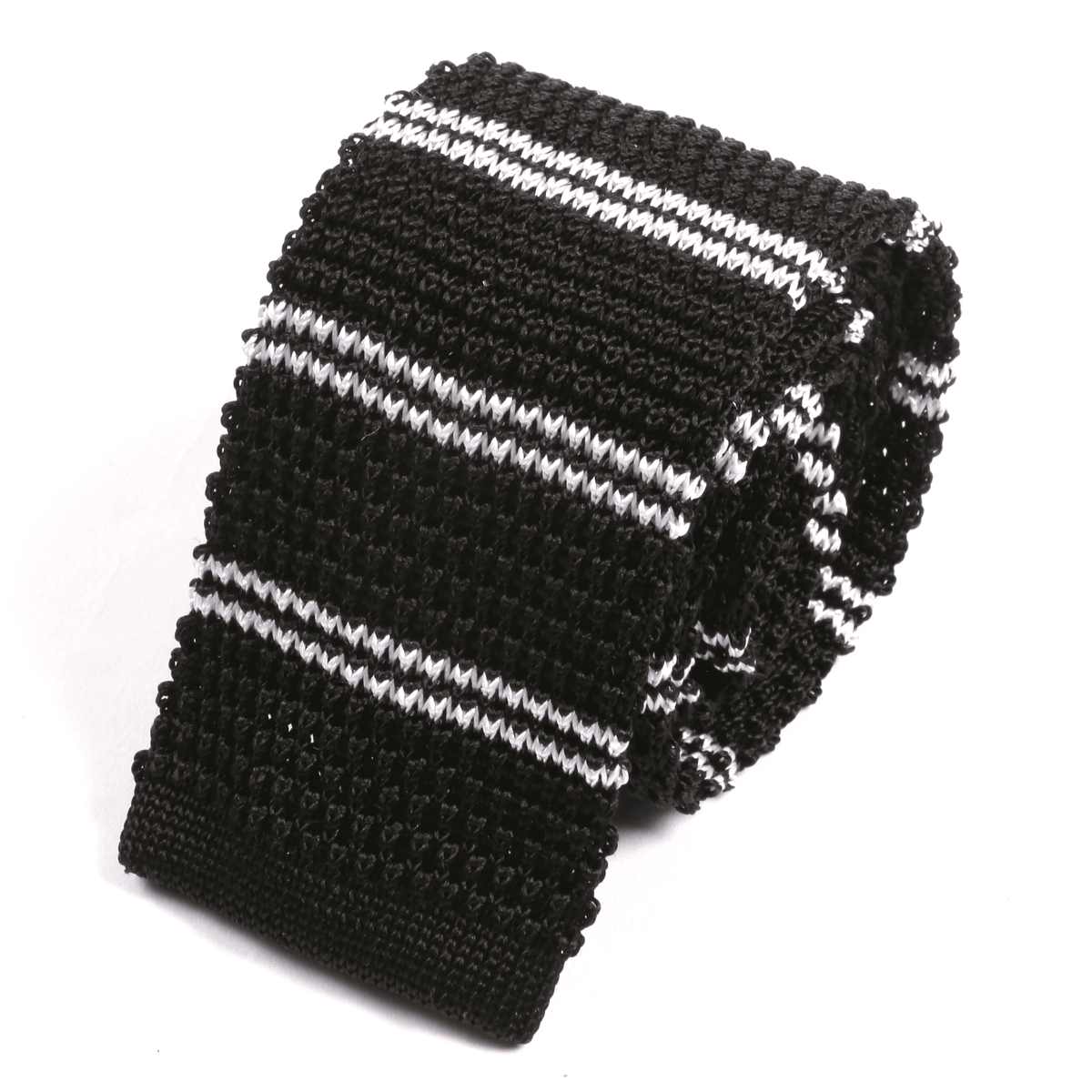 Black Kent Silk Knitted Tie