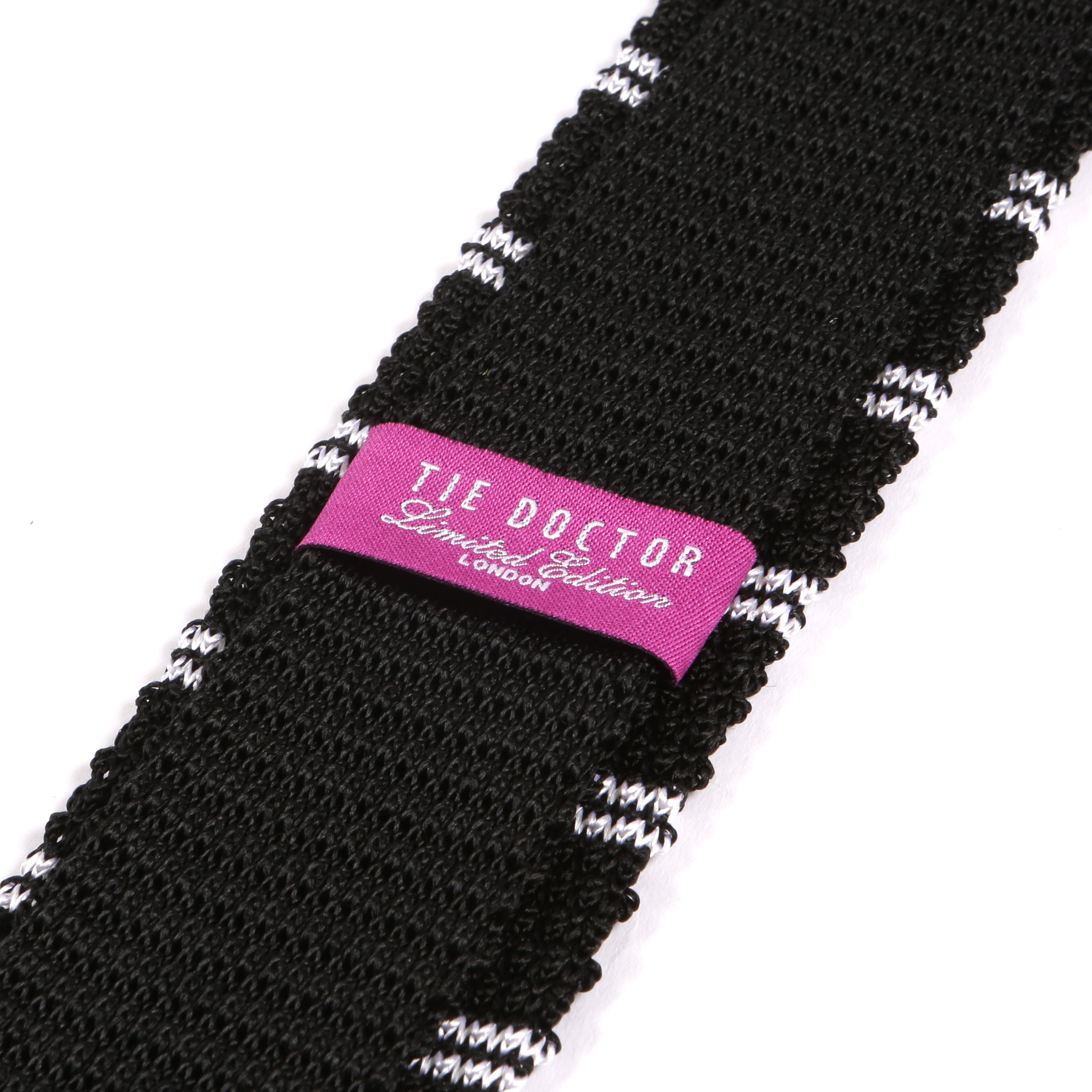 Black Kent Silk Knitted Tie - Tie Doctor  