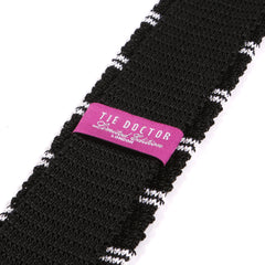 Black Kent Silk Knitted Tie - Tie Doctor  