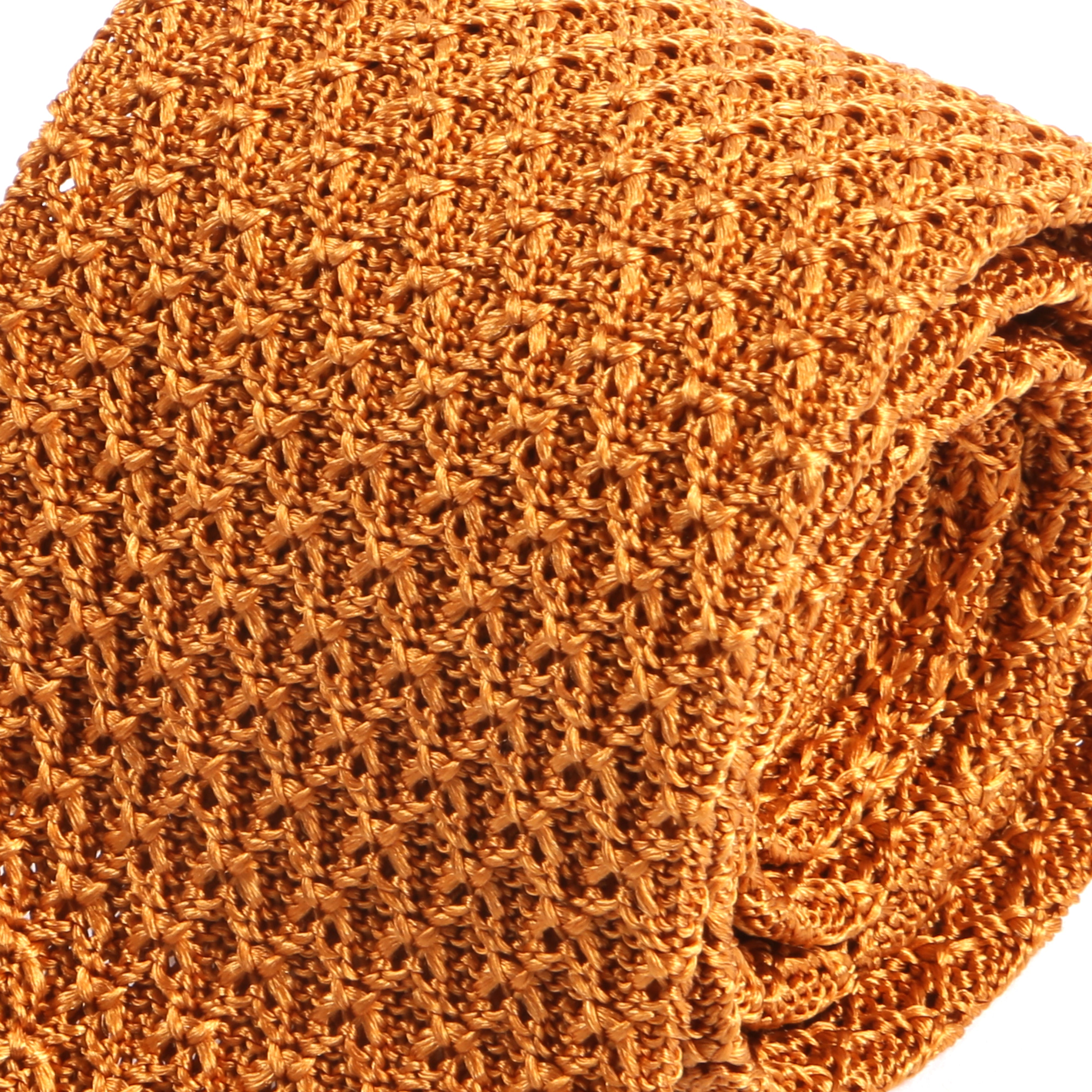 Rustic Bronze Iza Pointed Silk Knitted Tie - Tie Doctor  