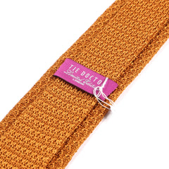 Rustic Bronze Iza Pointed Silk Knitted Tie - Tie Doctor  