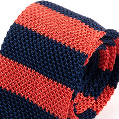 Orange Camden Punch Silk Knitted Tie