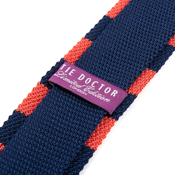 Orange Camden Punch Silk Knitted Tie