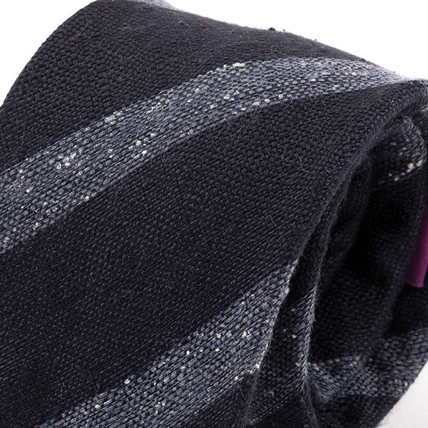 Blue Ashcroft Striped Wool Tie 8cm