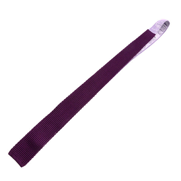Dark Purple Silk Knitted Tie 7cm