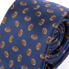 Blue American Football Pattern Tie 6.5cm