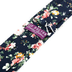Blue Chelsea Botanica Floral Cotton Tie 7cm