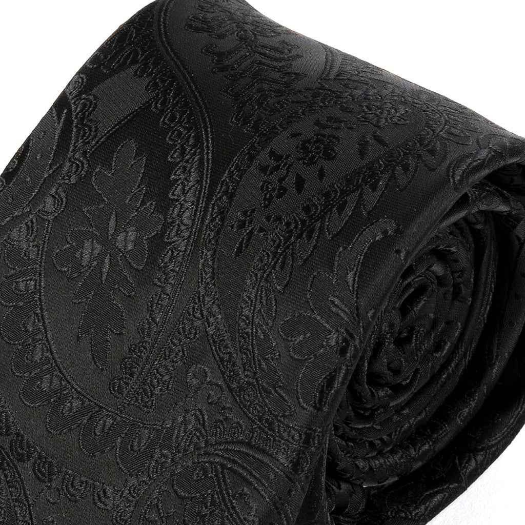 Benin Black Royal Paisley Tie 8cm
