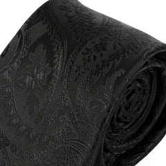 Benin Black Royal Paisley Tie 8cm