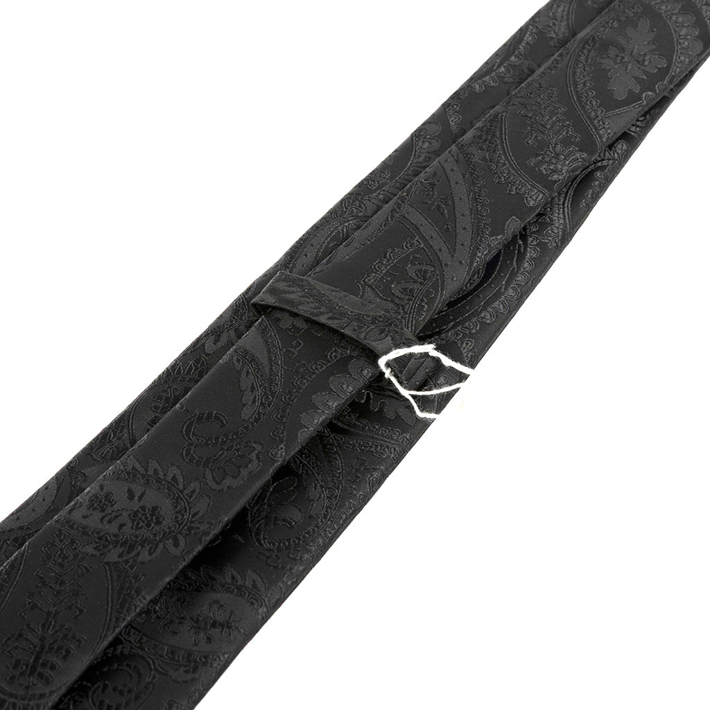 Benin Black Royal Paisley Tie 8cm