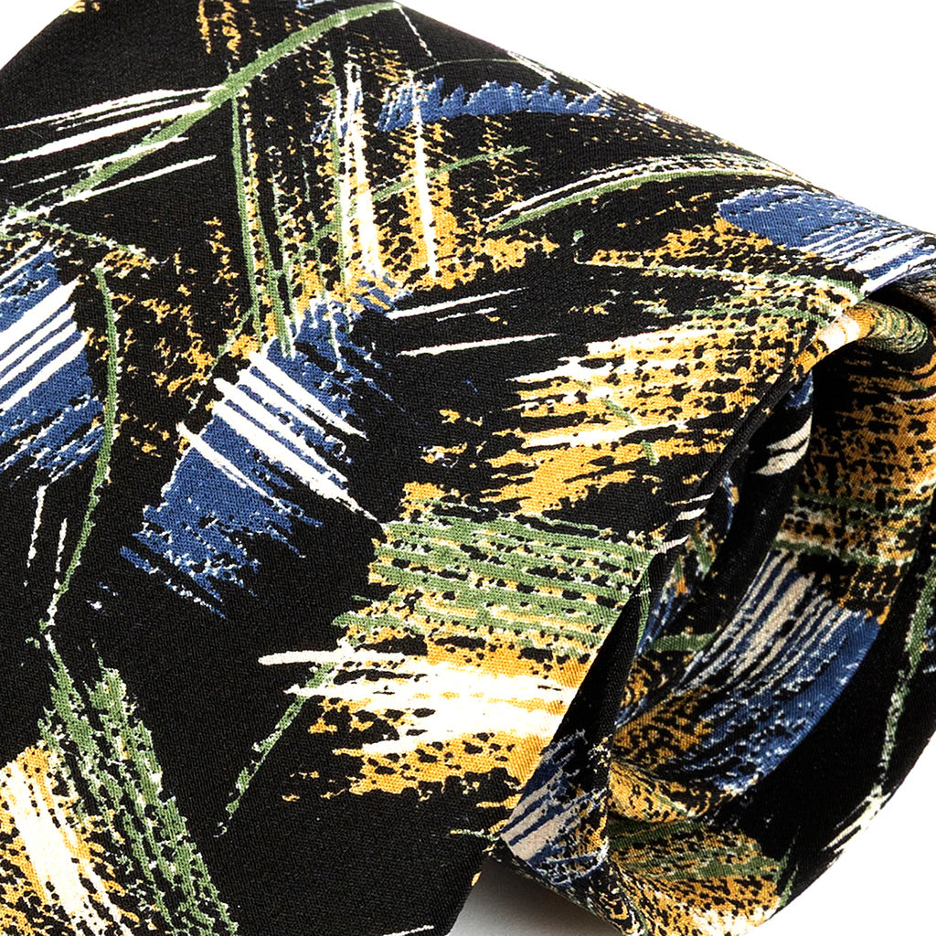 Golden Stroke Wide Silk Tie 8.5cm