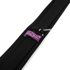 Morvo Plain Black Wool Tie 8cm