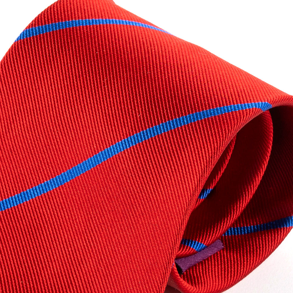 Adila Red Striped Wide Silk Tie 8.5cm