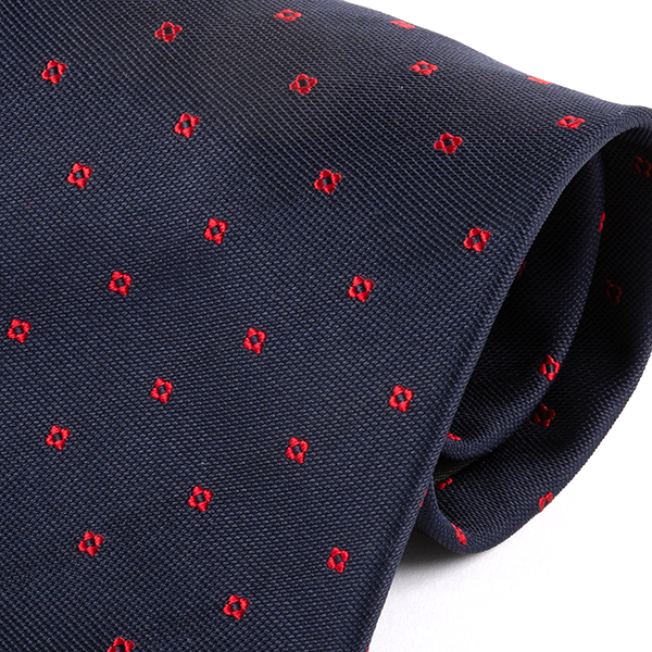 Midnight Blue Petal Dot Wide Silk Tie 10cm