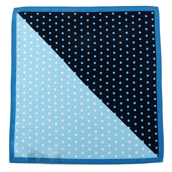 Blue Belgravia Split Print Pocket Square