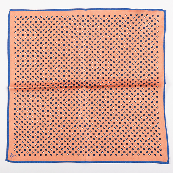 Light Pink Mini Floral Silk Pocket Square 32cm