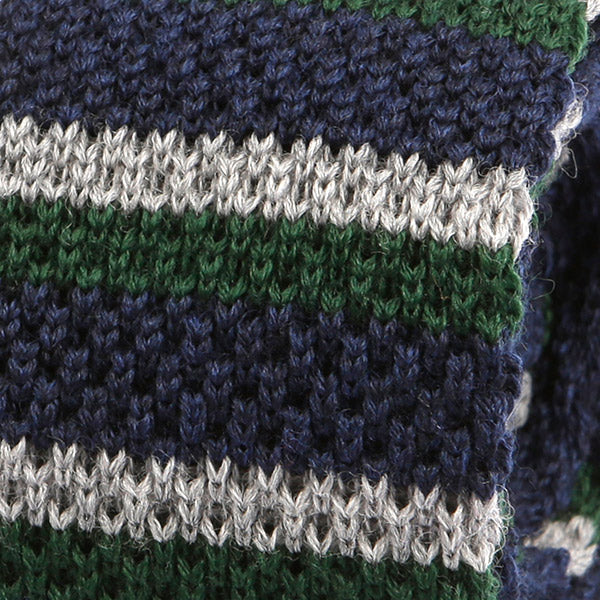 Navy Duo Knitted Wool Tie - Tie Doctor  