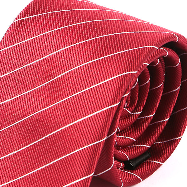 Red Pinstripe Striped Tie 7.5cm - Tie Doctor  
