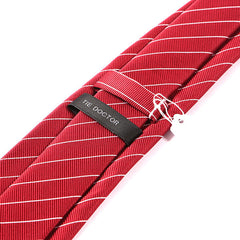 Red Pinstripe Striped Tie 7.5cm - Tie Doctor  