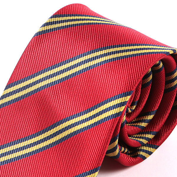Red Regimental Stripe Tie 7.5cm - Tie Doctor  